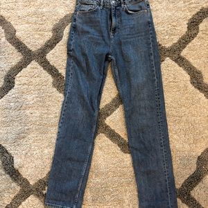 Topshop dark wash straight leg! LONGER LENGTH